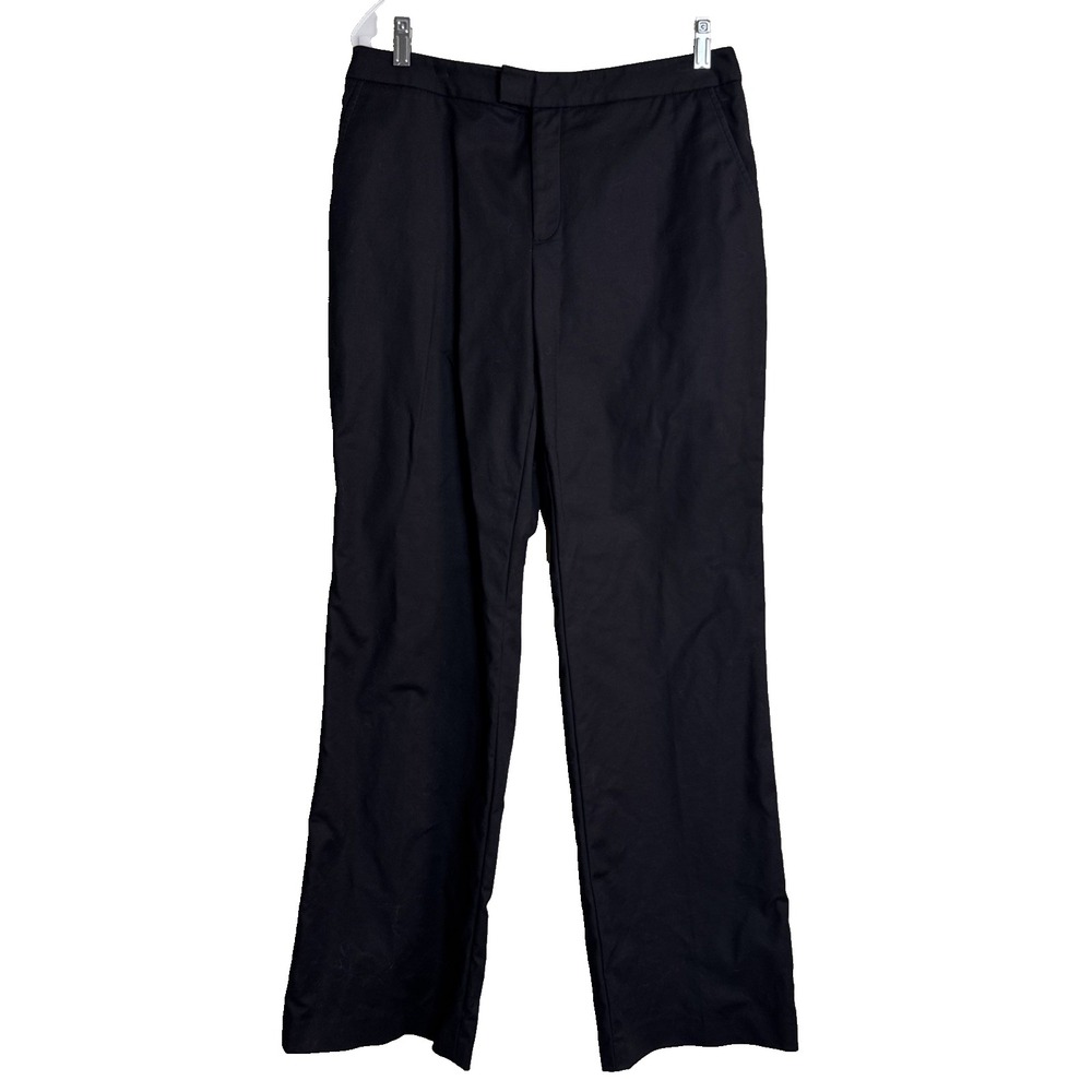 Ellen Tracy Pants Womens 10 Black‎ Stretch Cotton Spandex Dress Career Trousers